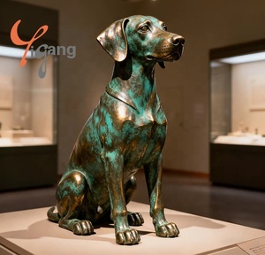 Esculturas de Animales en Bronce y Latón Diseñadas a Medida, Diseño Atemporal del <span class=keywords><strong>Rugido</strong></span> del Rey León, Superficie con Pátina Verde, Técnica de Fundición - Arte - Product Image 4