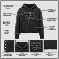 Ensemble de survêtement personnalisé pour homme, deux pièces, sweat à capuche et pantalon, effet délavé, coupe oversize, 480 g/m², logo personnalisé, approvisionnement en gros, haute qualité