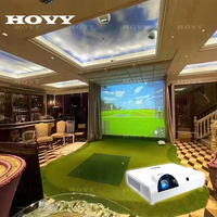 Simulateur de golf 3D professionnel d'intérieur avec projection interactive et intégration pour parcs sportifs AR