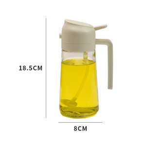 Glass 2 in 1 Olive Oil <strong>Vinegar</strong> Sprayer <strong>Bottle</strong> 470ml Wholesale Price Dispenser <strong>Bottle</strong> for Air Fryer Cooking - Product Image 6