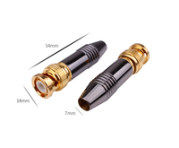 Câble coaxial audio RASANTEK 75 Ohm en cuivre pur plaqué or avec boîtier en laiton, connecteur mâle Q9 BNC, pour soudure, vidéo DIY C003 500
