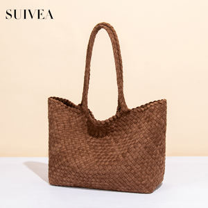 Bolso Tote de Gran Capacidad para Mujer, Tejido a Mano, Texturizado, Moderno, Minimalista, Bolso de Hombro para Viaje, Conjunto Madre-Hija - Product Image 2