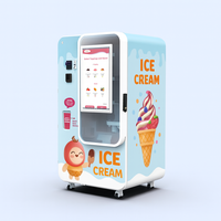Robot distributeur de crème glacée intelligent, congélation rapide en 5 secondes, 59 options de saveurs DIY pour les emplacements commerciaux