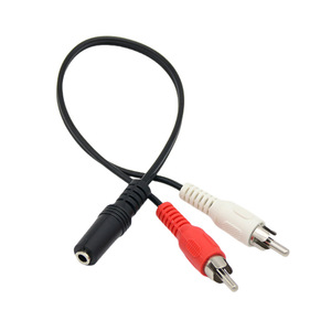 Cable de audio de 3.5mm hembra a doble RCA macho, cable de cobre con niquelado para conexión de altavoces - Product Image 3