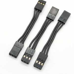 Elektronik uygulamalar için <span class=keywords><strong>2</strong></span>.54mm aralık 3pin JR Servo konektörü siyah esnek düz şerit silikon tel kablo montajı - Product Image 1