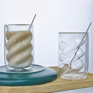 Tasses à café en verre à <span class=keywords><strong>double</strong></span> paroi, mug à expresso, 300 ml, mug en verre transparent résistant à la chaleur - Product Image 2