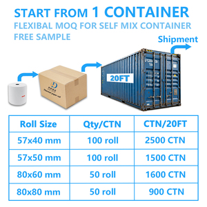 Rollo de Papel Térmico para Recibos y Fax al por Mayor, 3 1/8, Papel para Facturas POS 80x80mm, Rollo para Caja Registradora 57mm, Papel Térmico BPA/BPS - Product Image 2