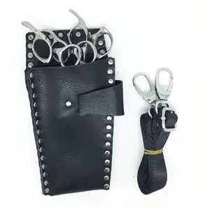 YH360 genuine cow real leather hair scissor holster bag for stylist packing YONGHE CHENG
