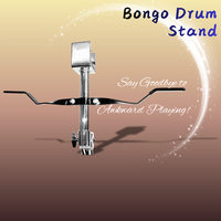 Support de bongo électroplaqué, support de percussion professionnel à double support, trépied réglable en hauteur et antidérapant