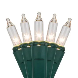 Mini ampoule de guirlande incandescente lumière de Noël blanche claire pour la décoration de vacances