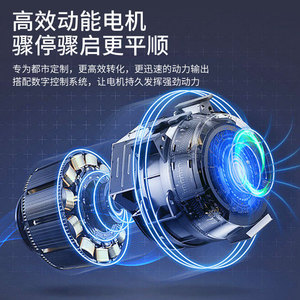 Bicicleta Eléctrica Cream Puffs de Doble Asiento, Estilo Padres e Hijos, Modelo 2024, con Frenos de Disco Delanteros y Traseros - Product Image 4