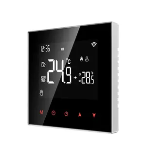 Tuya Smart App Pantalla Brillo Función de conexión ajustable Caldera montada en la pared Termostato inalámbrico digital