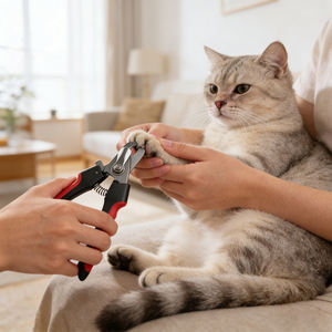 पेशेवर स्टेनलेस स्टील पालतू नाखून क्लिपर कुत्ते और बिल्ली की सुरक्षा गार्ड एब्स सामग्री आसान सफाई सुविधा के साथ - Product Image 5