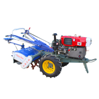 Mini tracteur agricole à conducteur marchant 2 roues motrices 18 CV avec moteur et boîte de vitesses, haute productivité, utilisation agricole 350 kg