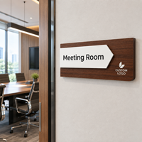 Panneau de signalisation professionnel pour bureau d'entreprise avec logo, plaque de signalisation non éclairée pour porte