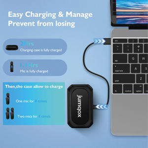 Jumqox Micrófono Inalámbrico con Caja de Carga Condensador Micrófono de Solapa Lavalier Profesional - Product Image 5