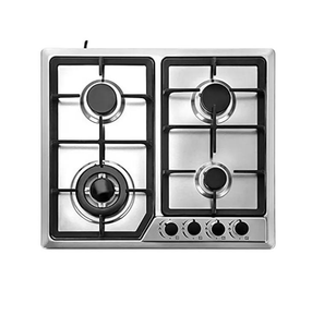 Goedkope vierpits LPG-gasfornuis met piezo-elektrische keramische ontsteking, klasse B, hotel/commercieel, inbouw, zwart roestvrijstalen paneel - Product Image 2