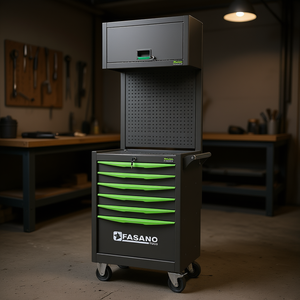 Fasano <b>Tools</b> <b>Rolling</b> <b>Tool</b> Cabinet 6 Drawer With Pegboard Storage For Workshop Use - Product Image 3