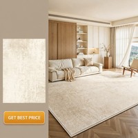Tapis de salon moderne pleine surface en polyester, résistant aux taches, pour canapé, table basse et chevet, fabriqué à la machine pour usage domestique