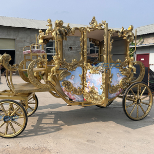 Chariot de Mariage de Luxe Personnalisé à Chevaux, Chariot de Visite Touristique Sculpté, Carrosse Royal Électrique à Chevaux à Vendre - Product Image 6