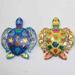 Autocollant de réfrigérateur tortue de mer dorée de luxe, objets décoratifs, artisanat en résine, aimants personnalisés, souvenirs de voyage - Product Image 1