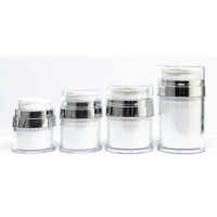 Pot cosmétique vide personnalisé 15g 30g 50g 100g, flacon pompe airless en acrylique pour soins de la peau, pot à crème airless avec pompe