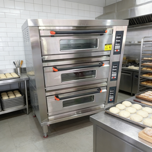 Machine à pain commerciale, fours de boulangerie électriques/gaz, four de cuisson à 2 niveaux et 4 plateaux pour restaurant, équipement de cuisson à vendre - Product Image 4