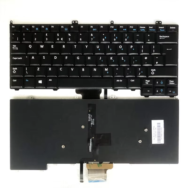 UK QWERTY Keyboard for DELL Latitude E7440 E7420 E7240 E7420D Laptop Keyboard With Backlit Keyboards Without Pointer Notebook KB