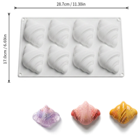 Nouveau moule en silicone de qualité alimentaire pour gâteau croissant, mousse au chocolat, style français, pour la cuisine domestique, outils de cuisson 2026