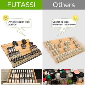 Factory Direct Customized High Quality Spice Jars <b>Storage</b> Rack Bamboo Four-layers Spice Rack - Product Image 2