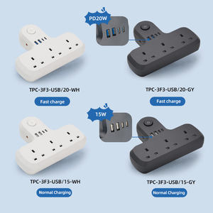 Toma de corriente de conversión de puerto de carga USB universal tira de alimentación de expansión montada en la pared - Product Image 4