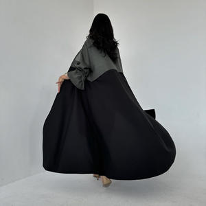 Venta caliente túnica musulmana de Oriente Medio costura puños de moda cordón Abaya Dubai túnica de Turquía - Product Image 2