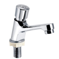 Robinet de lavabo à bouton-poussoir à fermeture automatique en laiton contemporain