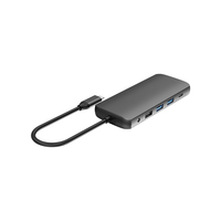 Hub USB-C 3.2 Multipuerto, Adaptador con Ethernet RJ45 1000M, 4K, Ranuras TF/SD, Tipo C, Base de Aluminio para MacBook