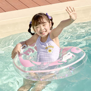 Herzförmiger Babyschwimmring (WC-W16) Aufblasbarer Kleinkind-Schwimmring mit Glitzer-Innenseite und Komfortablem Sitzbereich - Product Image 5