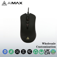 Souris filaire de jeu ergonomique pour droitier, 800-6400 DPI, rétroéclairage RGB pour ordinateur PC portable