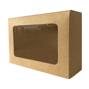 Hộp Bánh Donut Bánh Ngọt Lớn Cửa Sổ 12 Inch Gấp Lại Được Tùy Chỉnh Trực Tiếp Từ Nhà Máy Hộp Đóng Gói Bánh Trong Suốt Màu Trắng Kraft Hộp Giấy - Product Image 1