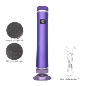 Lime à pieds électrique rechargeable en alliage d'aluminium 2000 mAh, 1200 tr/min, réutilisable, en acier inoxydable, pour éliminer les callosités - Product Image 5