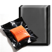 Voedselveilige, magnetronbestendige, transparante, zwarte vacuümverpakkingen van plastic voor huisdierenvoer, sushi en salade