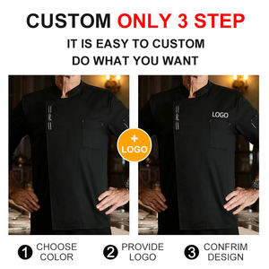 Fast Food <span class=keywords><strong>pizzerie</strong></span> da Chef camicia estiva Short Hotel Chef Unisex personale ristorante abbigliamento da Chef uniforme - Product Image 3