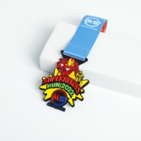 Médaille personnalisée pour course amusante, forme étoile, en alliage de zinc, émail 3D, récompense sportive avec ruban imprimé pour événements de course à thème