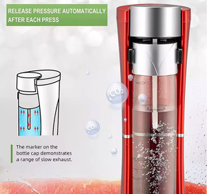 Machine à eau gazeuse manuelle domestique avec carboneur, boîtier en plastique, support et installation facile pour usage domestique - Product Image 3
