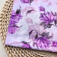 Tissu popeline tissé 100% viscose peignée, imprimé floral, respirant, écologique, pour vêtements de filles et de garçons