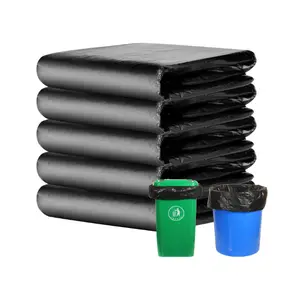 Large Capacity Tough Black Garbage Bag Industrial Trash Bags For Outdoor Storage Commercial