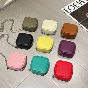 Gran oferta, de cuero bolso cruzado Mini genuino, bolso de almacenamiento pequeño a la moda para mujer, monedero con lápiz labial, monedero - Product Image 2