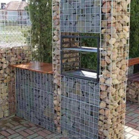 Gabions en treillis soudé triangulaire pour la décoration architecturale, cage en fil d'acier à motif unique