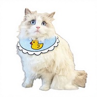 Bandana Confortable Classique de Luxe Simple en Coton pour Chien et Chat, Motif Canard Jaune Dessin Animé, Accessoire pour Animaux de Compagnie Toutes Saisons
