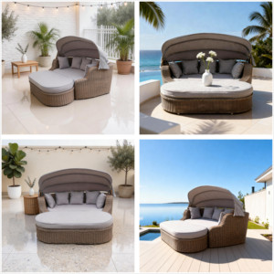 Navyice Modular <b>Rattan</b> <b>Daybed</b> System: High-End Sectional Lounge for Commercial Resort Coastal Project - OEM - Product Image 3