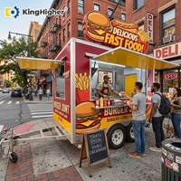 Remorque alimentaire commerciale entièrement équipée, cuisine mobile personnalisée, camion de restauration rapide, chariot de concession, chariot à burgers de rue