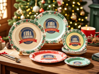 Assiettes jetables en papier écologiques de style moderne pour les fêtes et les réunions, vente en gros